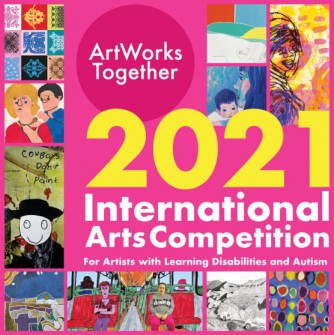 poster artwork together yang berisi beberapa foto karya peserta pameran